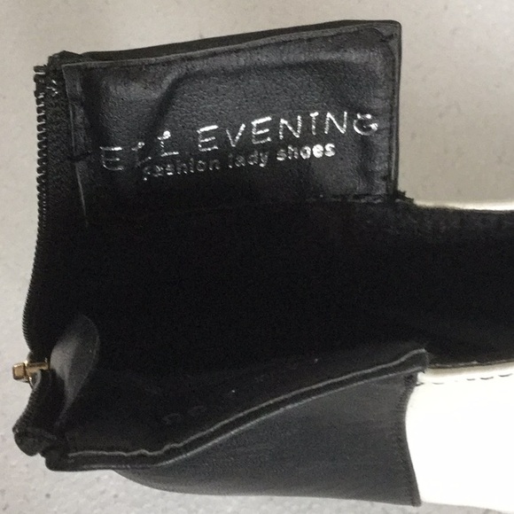 Black and White Color Block Ankle Bootie - Picture 6 of 7